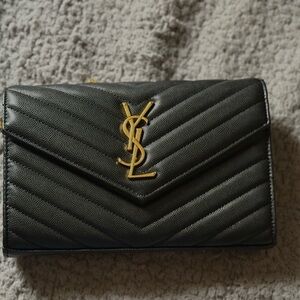 YSL Black Quilted Leather Shoulder Bag